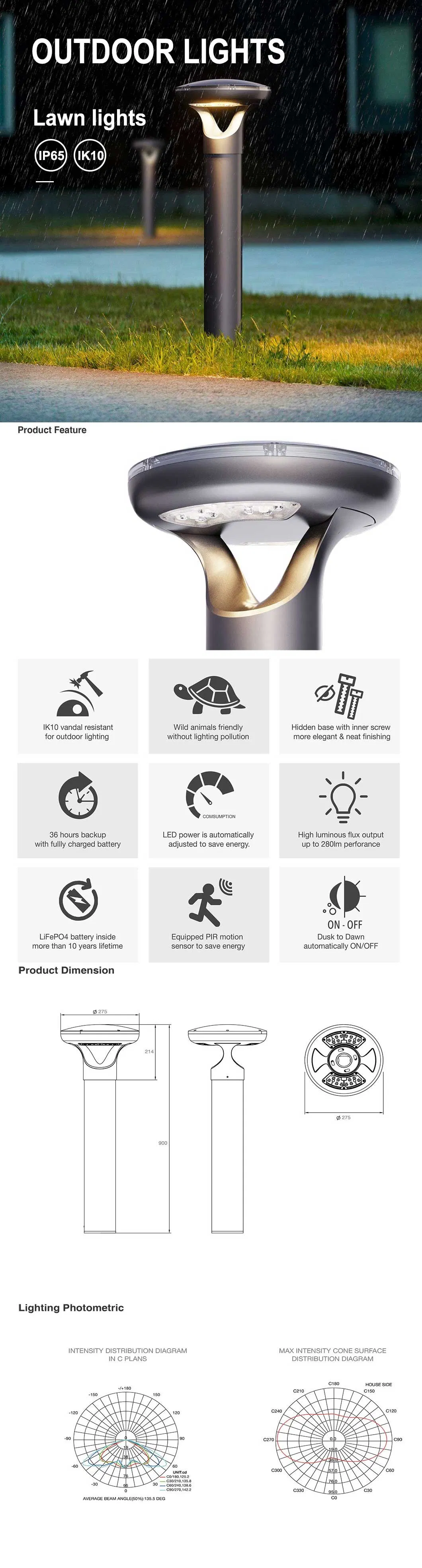 Modern Solar Bollard Light Structure