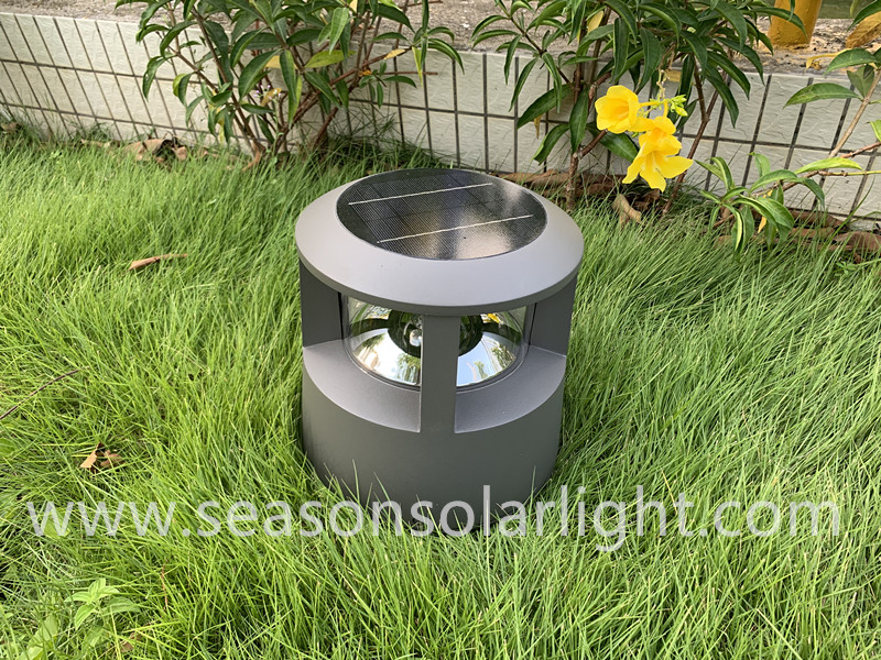 Outdoor LED Lighting Fixture Pathway Solar Bollard Light with Remote Control LED Lighting