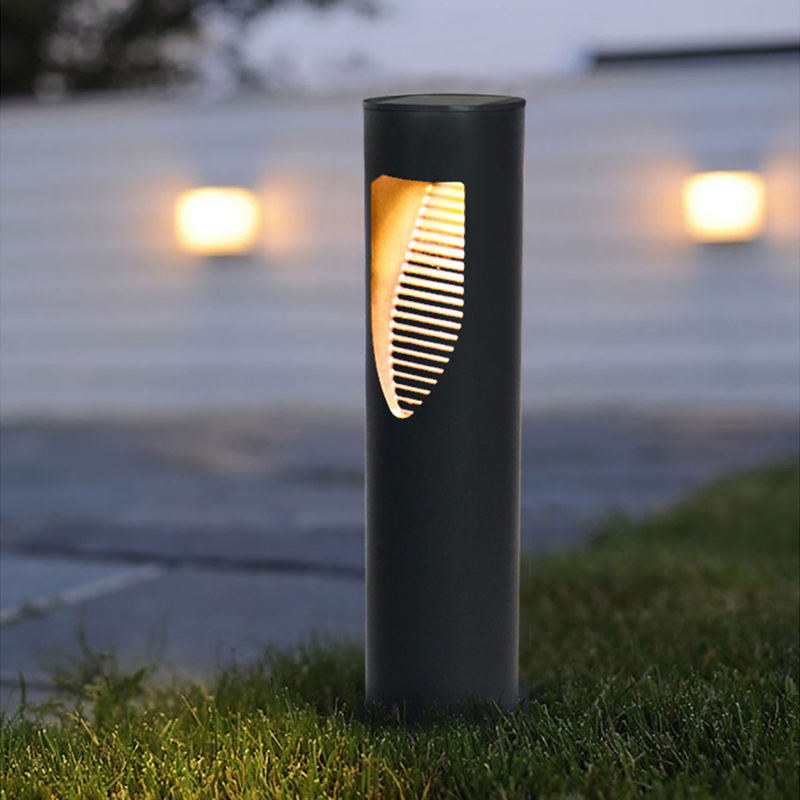 LED Solar Park Lamp Waterproof Outdoor Garden Lawn Bollard Light Decorative for Garden Pathway Walkway Driveway Sidewalk Yard