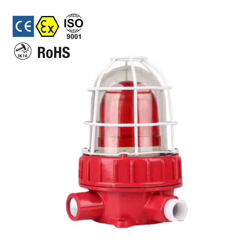 Industrial Explosion Proof Visual Signal LED Beacon ATEX G3/4 AC/DC100-270V 110dB