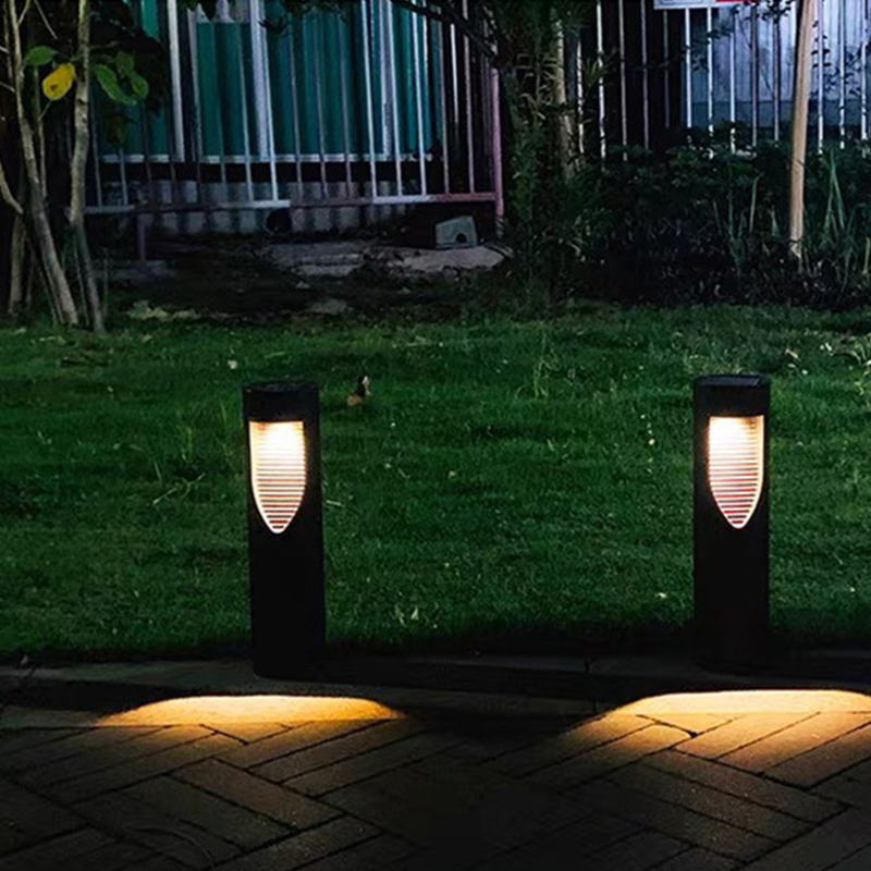 LED Solar Park Lamp Waterproof Outdoor Garden Lawn Bollard Light Decorative for Garden Pathway Walkway Driveway Sidewalk Yard