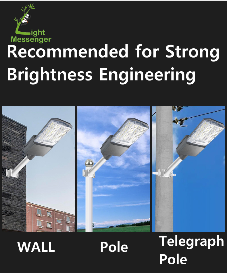 Light Messenger Good Price Aluminum Waterproof Solar Security Flood Street Light Outdoor with Motion Sensor