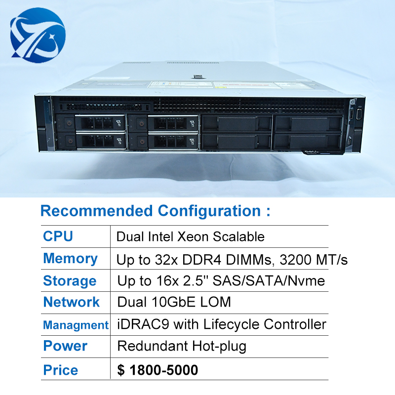 New Dell PowerEdge R7625 Server Dual EPYC 9654 CPU 512GB DDR5 RAM 8x 3.84TB NVMe SSD High Density 2U Rackmount