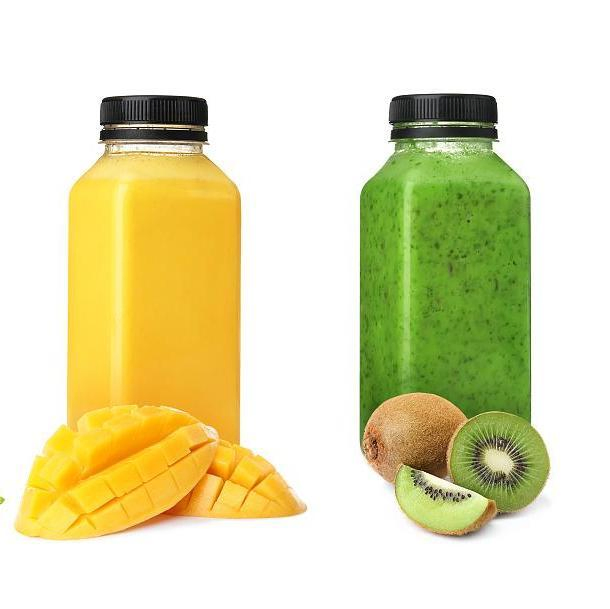 Factory Direct Sale 200ml 250ml300ml500ml Clear Plastic Pet Disposable Juice Bottle Pet Cap and Aluminum Cap