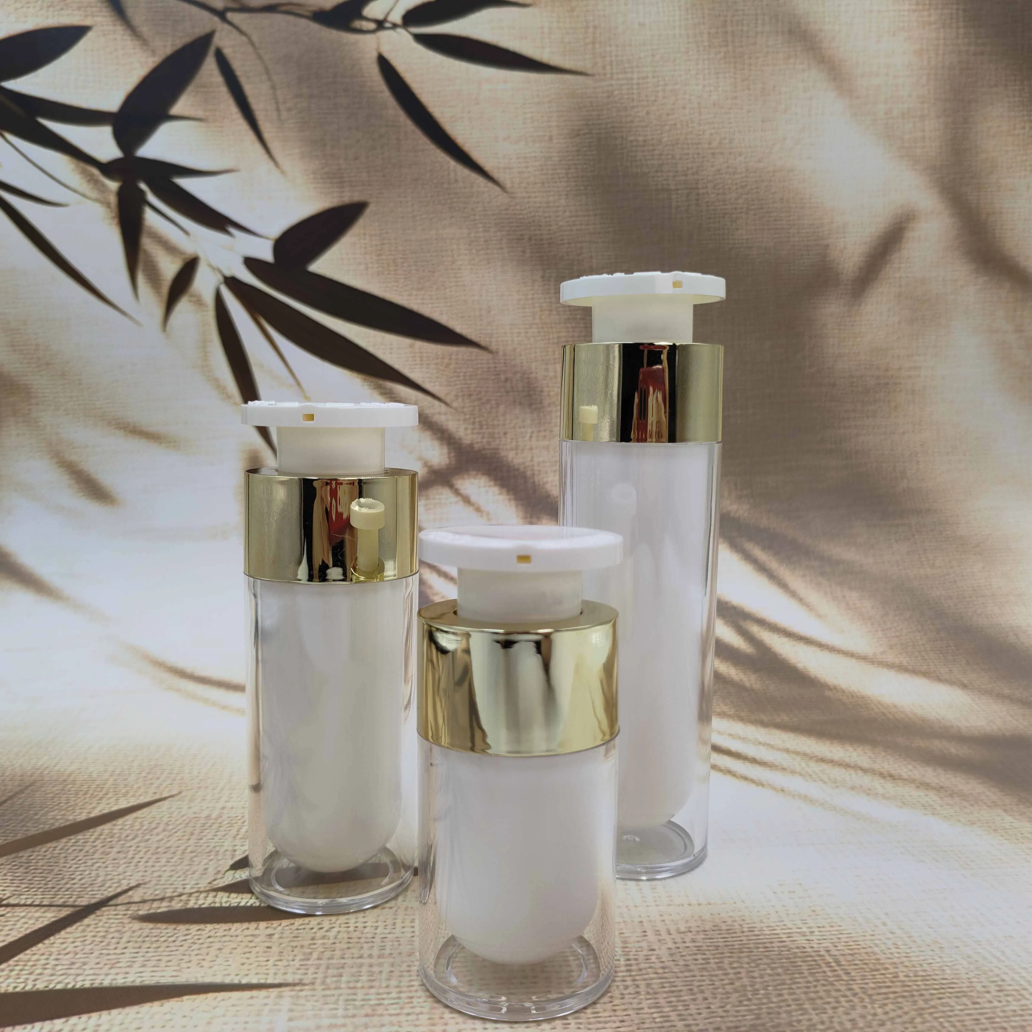 15ml 30ml 50ml Plastic Airless Pump Lock Cosmetic Vacuum Lotion Bottle