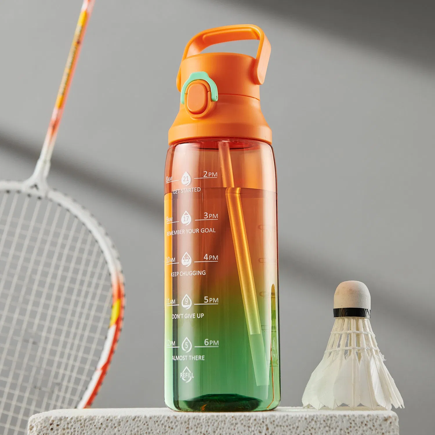 750ml Sports Gym Portable Plastic Water Bottles with Handle