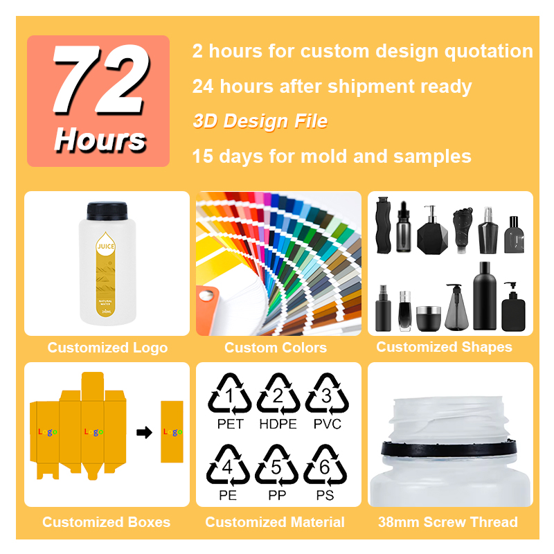 240 Ml Disposable Drink PP Empty Juice Beverage Plastic Bottle