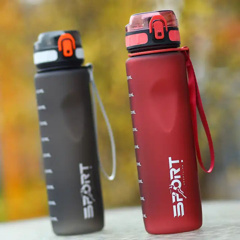 Wide Mouth Leakproof Sports Plastic Water Bottle 1000ml Clear Bottles