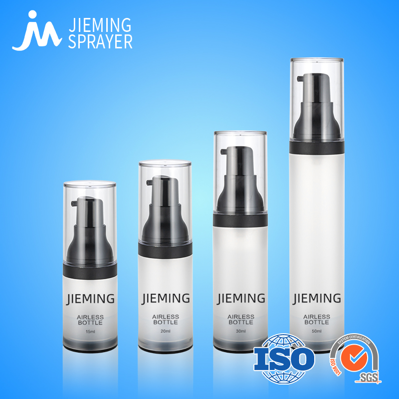 Cylindrical Cosmetic 15ml 20ml 30ml 50ml Plastic PP Vacuum Airless Bottle Round Edge Shape for Skincare Cream Serum Lotion