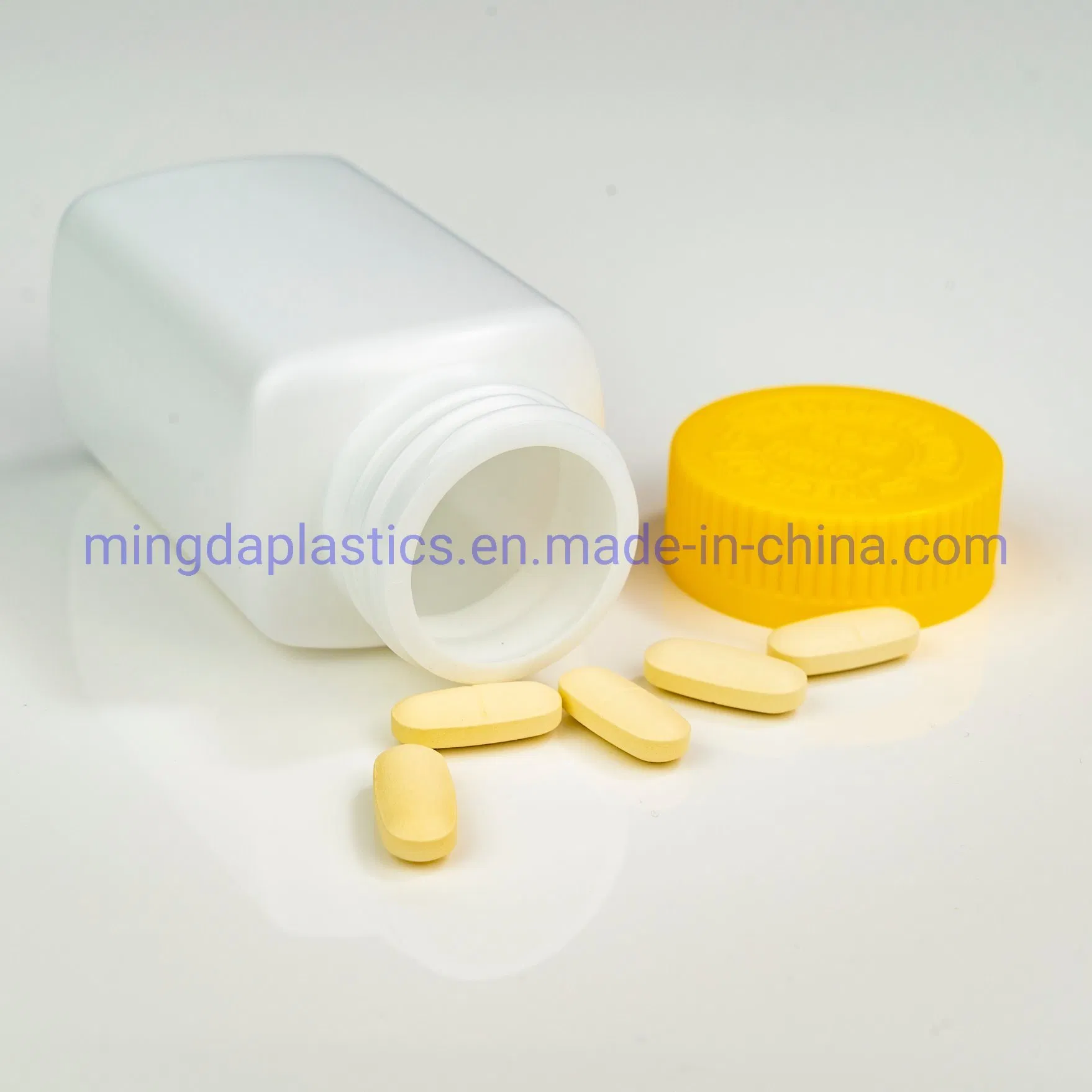 Eco-Friendly Customized Square 250ml HDPE Bottle Food Medicine Grade Empty Plastic Container