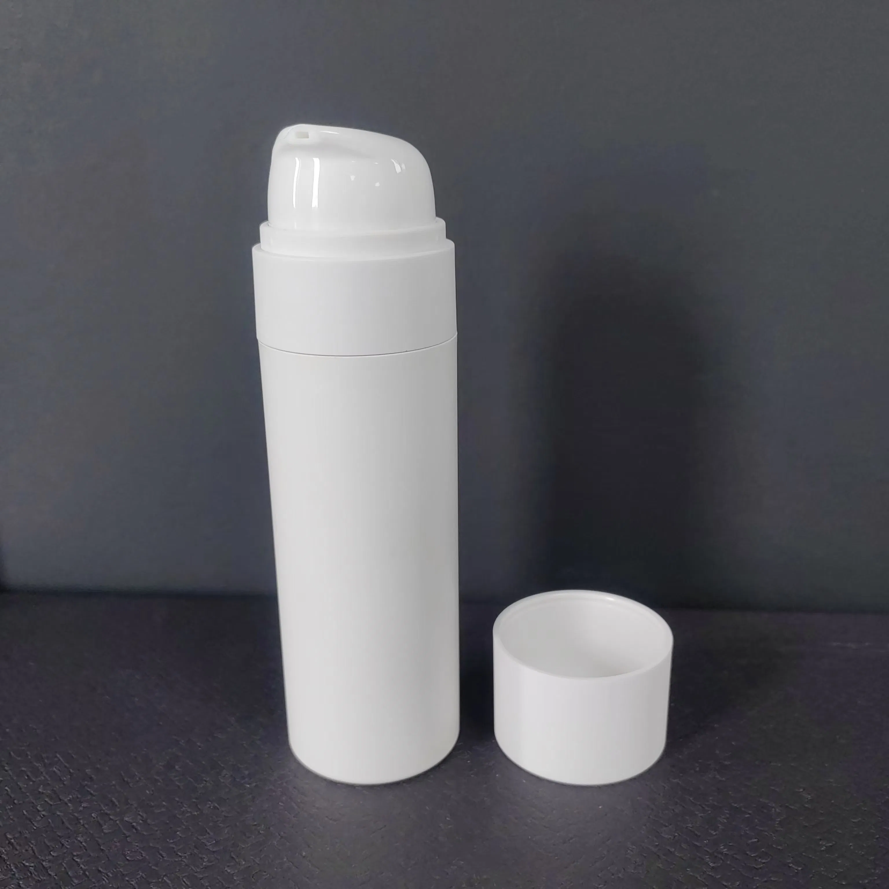 Biodegradable All Plastic Airless Pump Bottles Recyclable Empty Lotion Bottle Plastic Mono Material Cosmetic Bottle