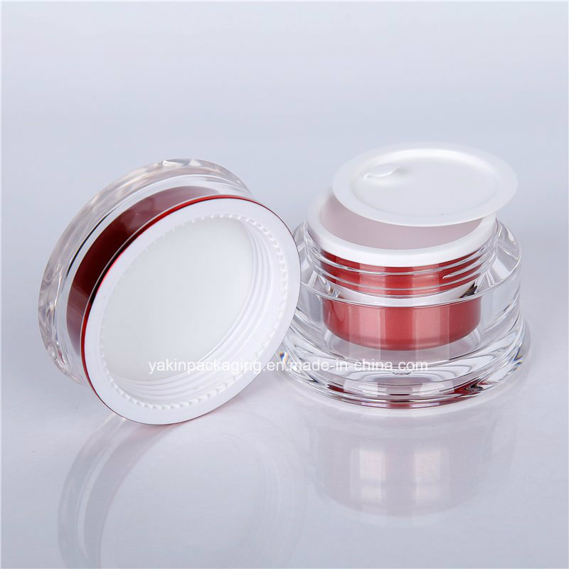 Double Wall Empty 30g OEM/ODM Acrylic Plastic Bottle for Skincare Packaging