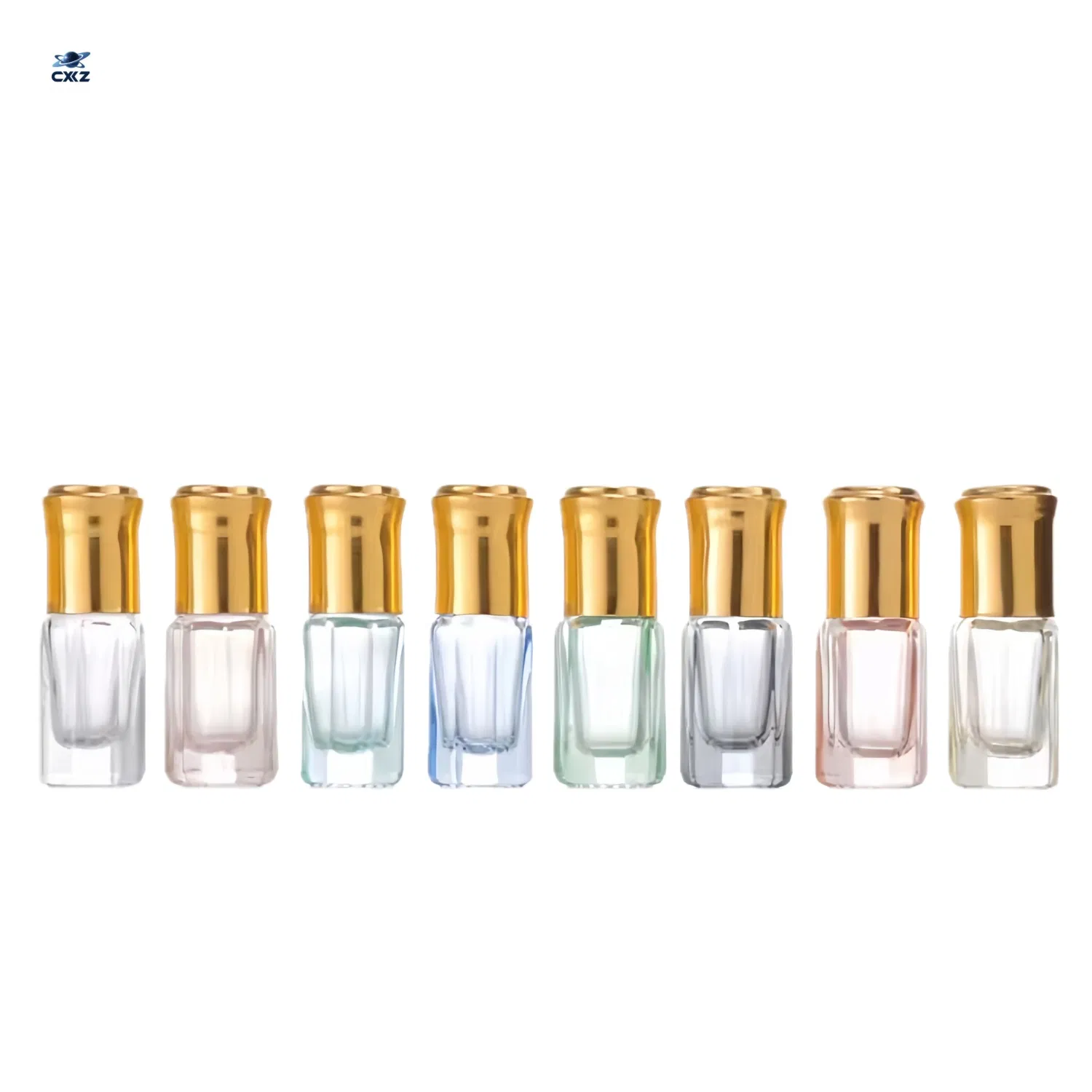 3ml Luxury Essential Oil Roller Empty Perfume Roller Massage Dabbing Sample Glass Bottles with Plastic Screw Cap