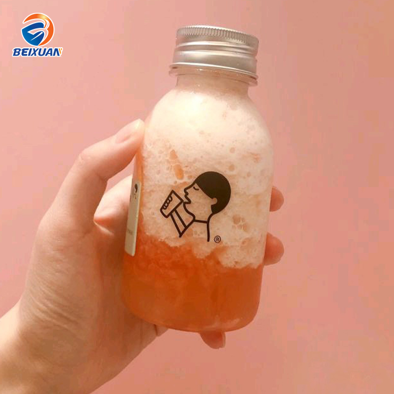 250ml Mini Bottle Disposable Pet Plastic Beverage Bottle Custom Logo