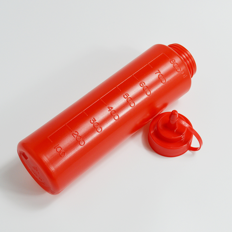 800ml Wide Mouth Plastic Squeeze Bottles with Caps for Ketchup BBQ Sauces Syrup Dressings Sauce Bottle