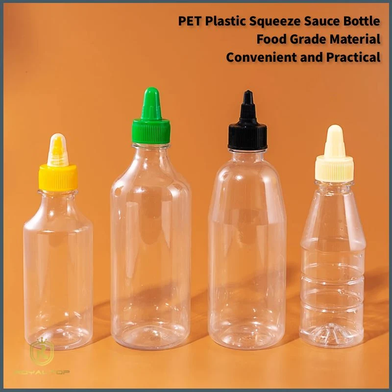 Plastic Hot Sauce Chili Squeeze Sauce Bottle Pet 200ml 250ml 350ml Plastic Bottle for BBQ Ketchup Packaging
