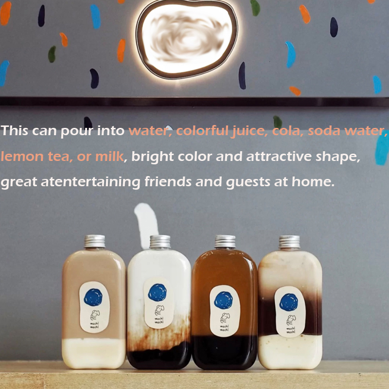 250ml 300ml 350ml 420ml Pet Transparent Plastic Beverage Bottle Reusable Disposable Milk Beverage Juice Bottle