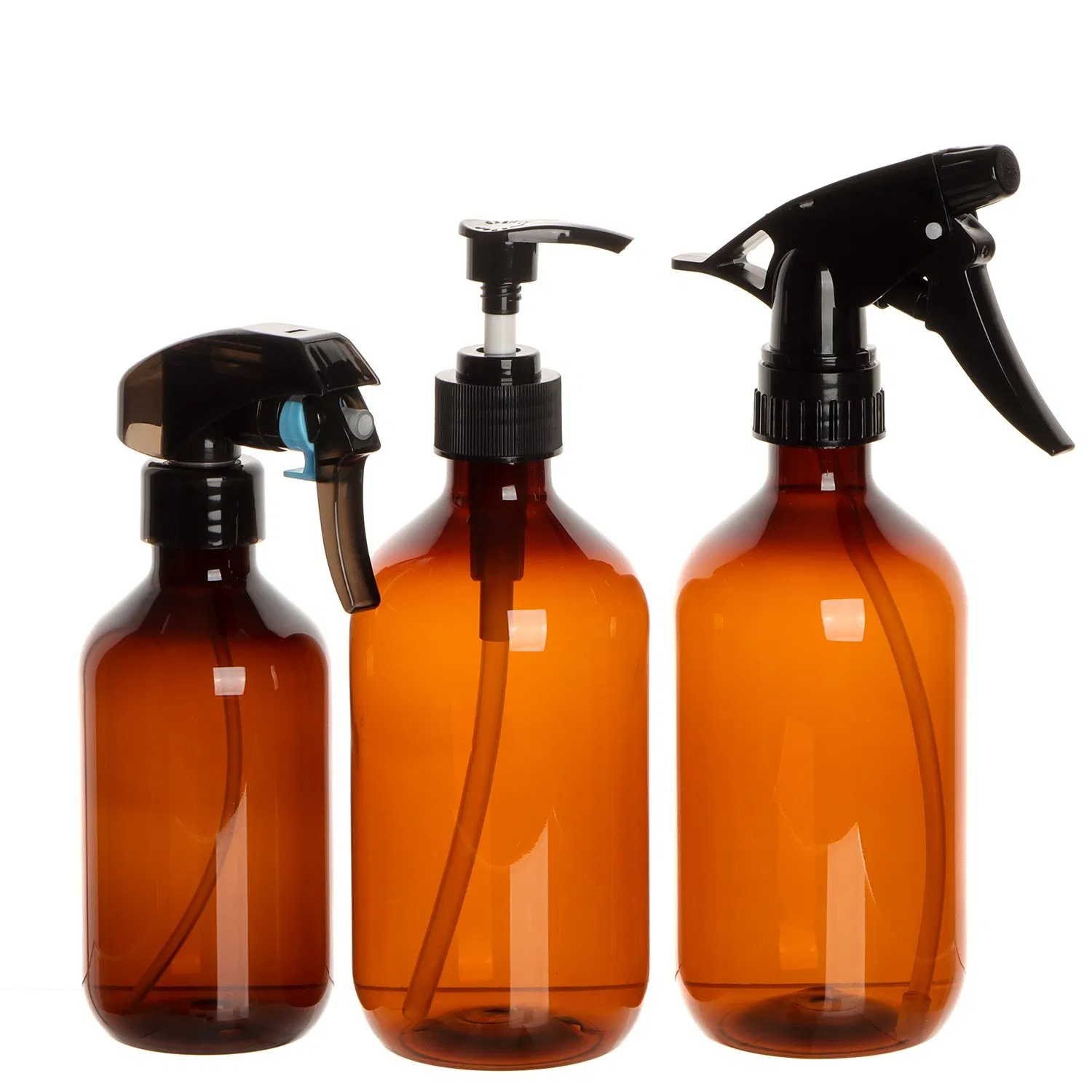 Empty Shampoo Lotion Bottle 500ml Amber Green Pet Plastic Toner Lotion Bottle