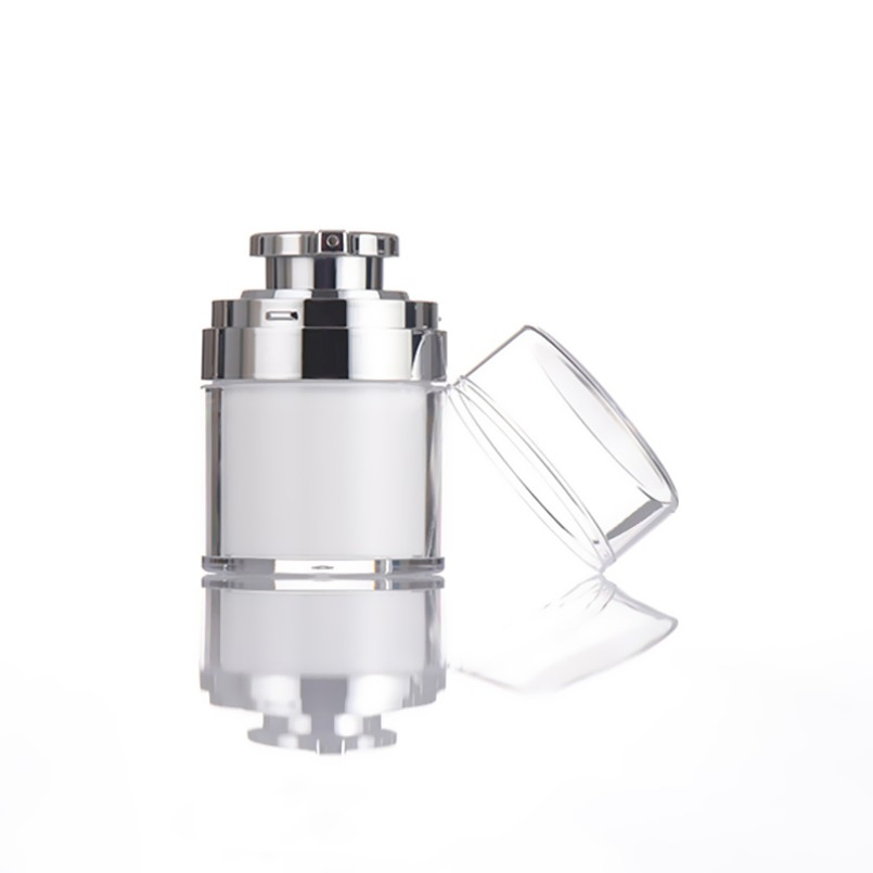 Custom Plastic Vacuum Pump Bottles Full Cover Airless Cosmetic Pump Bottle 15g 30g 50g 100glotion Bottle