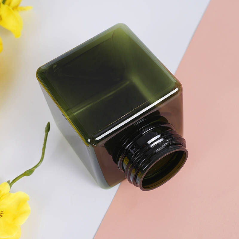 200ml 250ml Square Shape Reusable Bottle Plastic PETG Skincare Face Wash Shampoo Container Liquid Soap Foam Pump Bottle