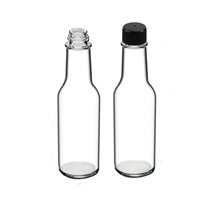 Stocked 90ml 150ml 250ml Ketchup Pepper Chili Vinegar Sauce Tabasco Glass Bottle for Condiments with Plastic Cap