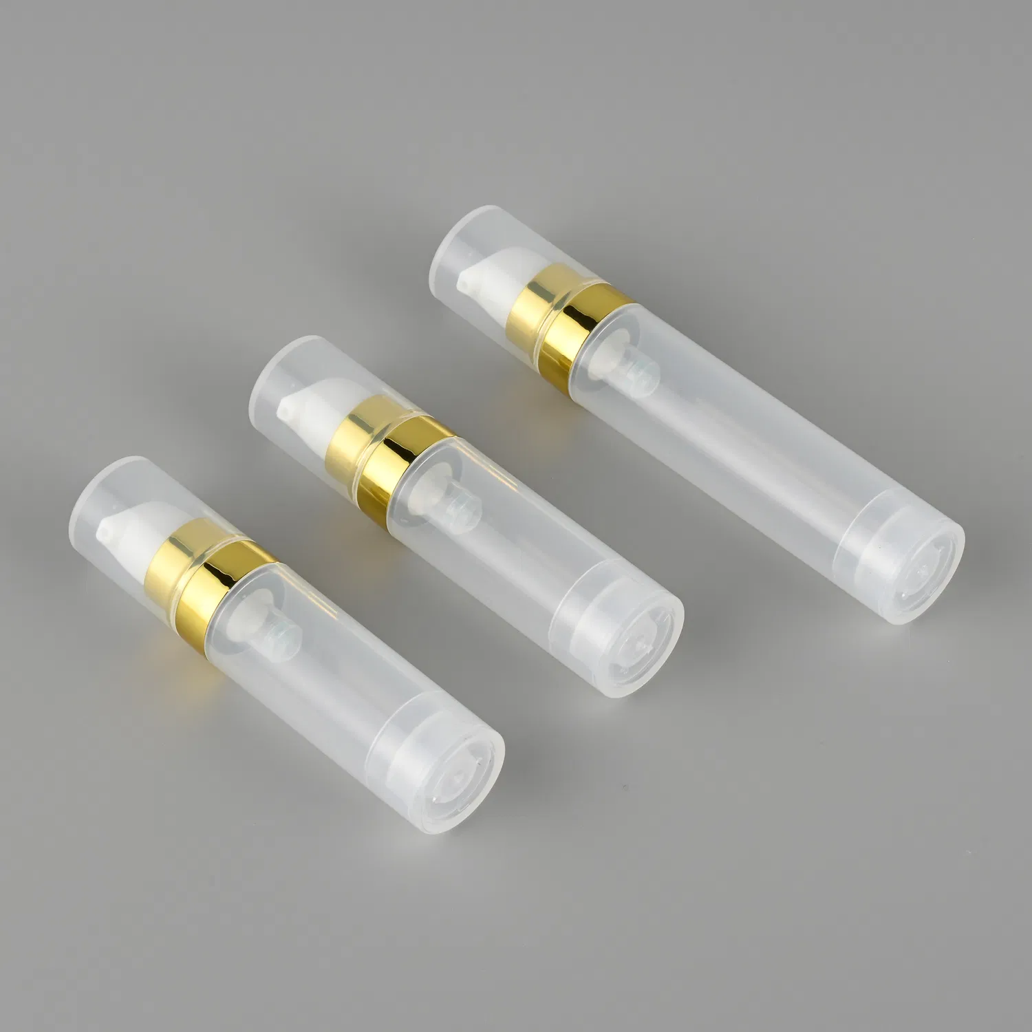 Recyclable 15ml 30ml 50ml PP Plastic Luxury Airless Serum Bottle Cosmetic Packaging Airless Pump Bottles Cream Pump Bottle