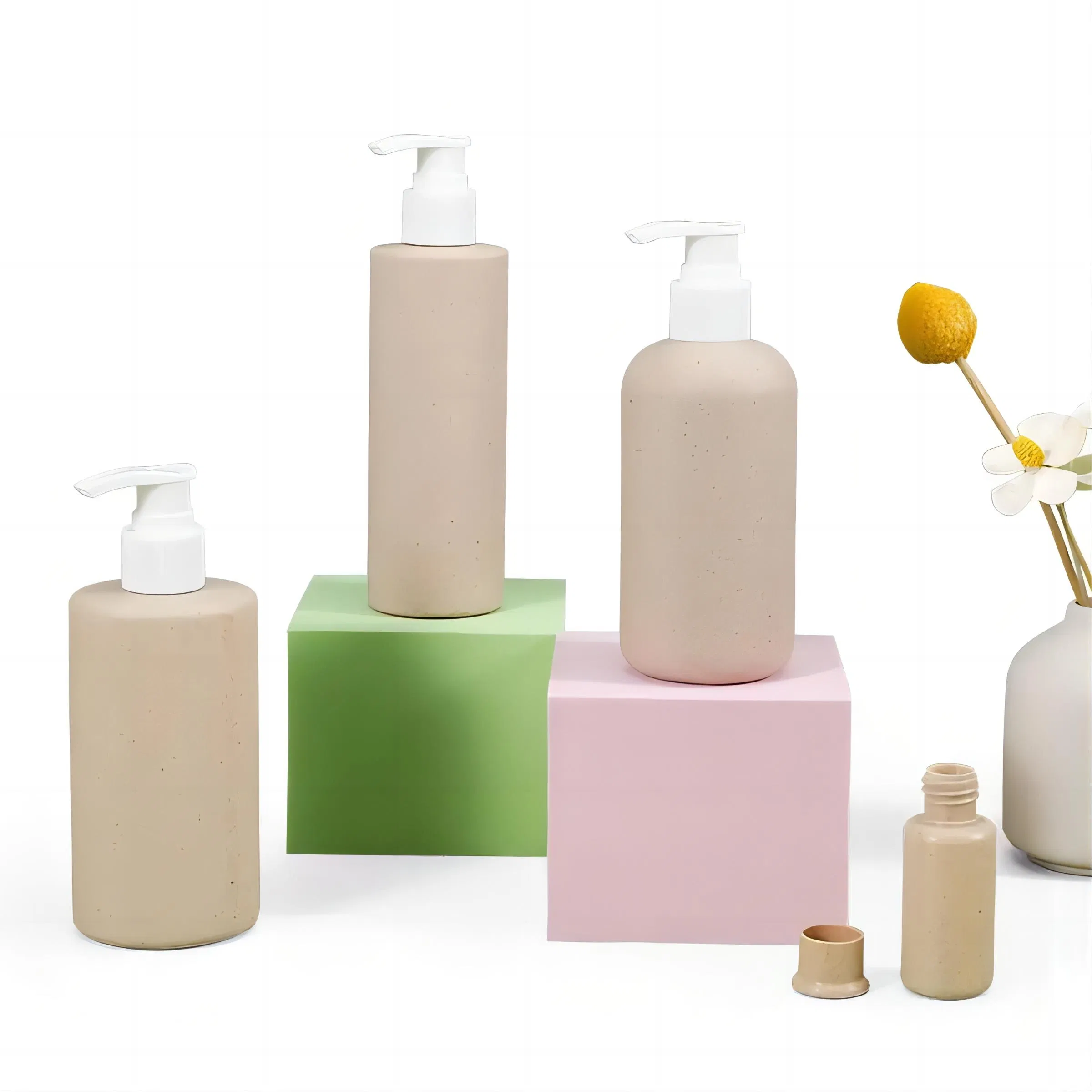 Empty Cosmetic Packaging Recyclable Biodegradable Plastic Bottle Wheat Straw Plastic Squeeze Lotion Bottle