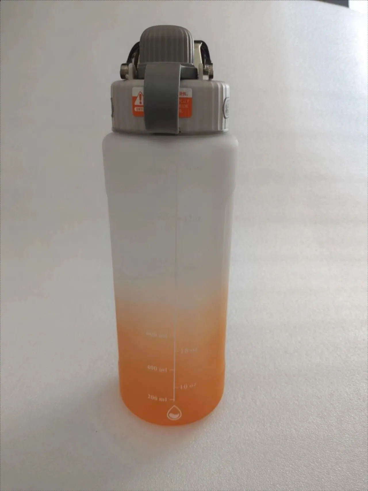 Custom Food Grade 1500ml Fitness Gym Sports Clear Plastic Motivational Water Bottle with Time Marker and Straw