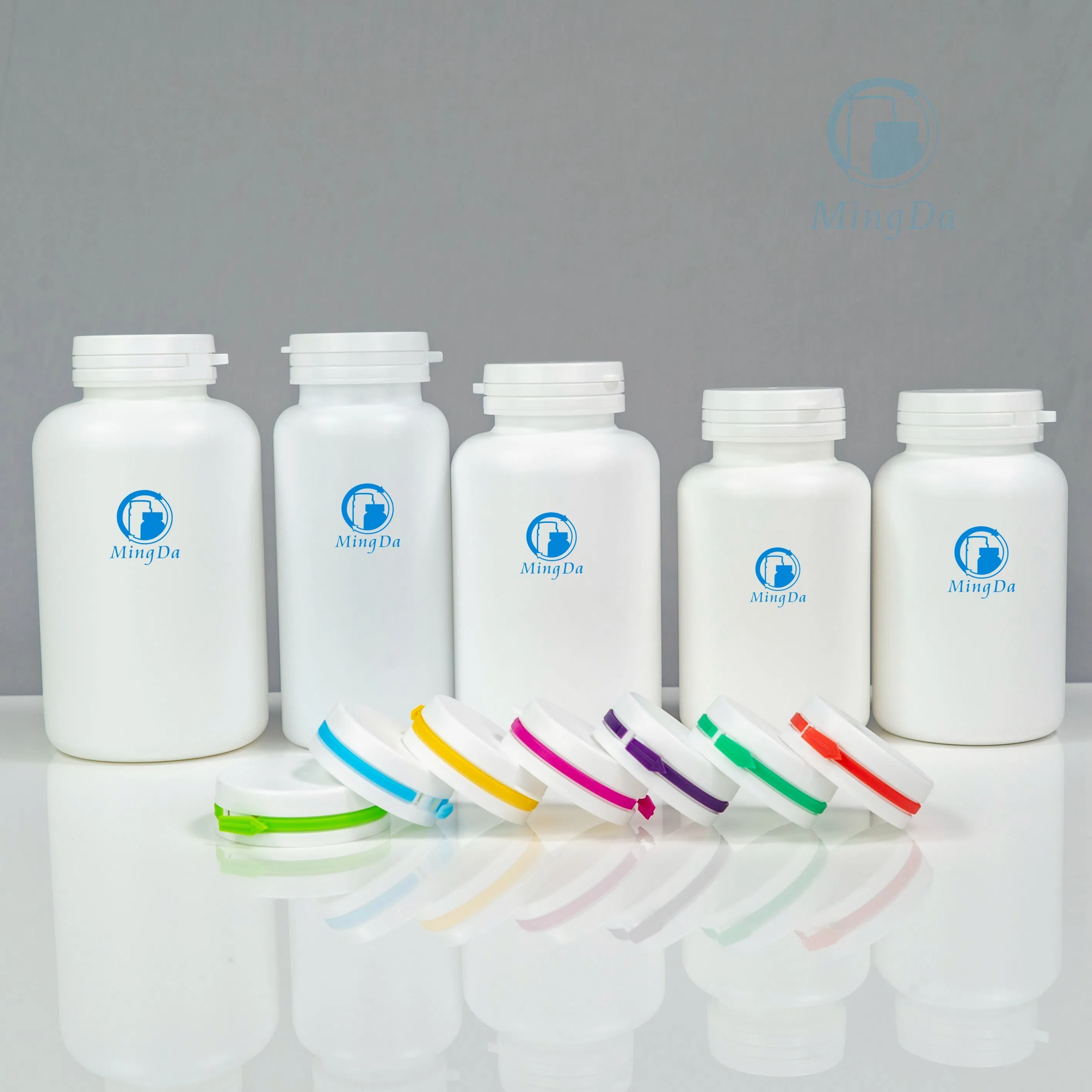 Food Grade Matte Tamper Evident HDPE Plastic Bottle Empty Packaging Capsule Pills Supplements
