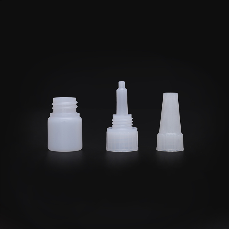 Round 5ml 10ml 20ml 50ml 100ml HDPE Plastic Glue Dropper Bottles with Colored Caps for Fast Dry Glue