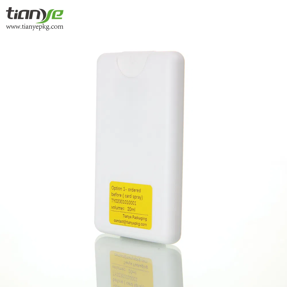 20ml Reusable Travel Square PP Plastic Bottle Perfume Alcohol Hand Sanitizer Pocket Credit Card Spray Bottle