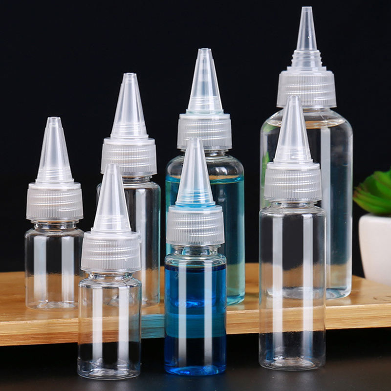 Custom 10-250 Ml Plastic Bottle with Twist Top Cap for Solvents Oils Paint Ink Squeeze Bottle with Twist Top Cap Tip Applicator
