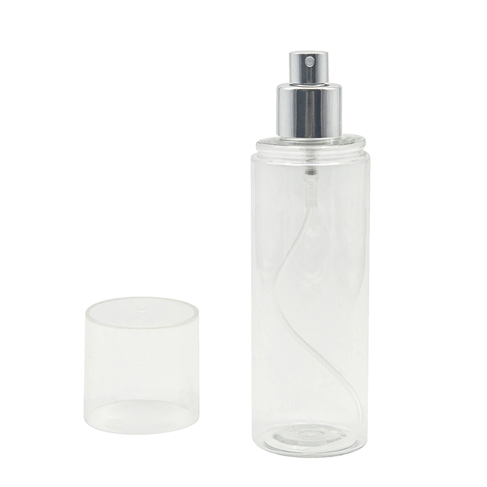 Custom Design Colored 80ml100ml120ml Pet Cylinder Shape Fine Mist Spray Plastic Bottle for Perfume