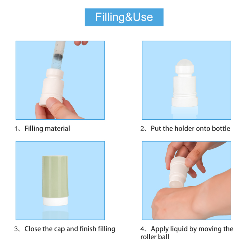 60ml Leakproof Plastic Roll on Bottle for Outdoor Sports with Secure Seal