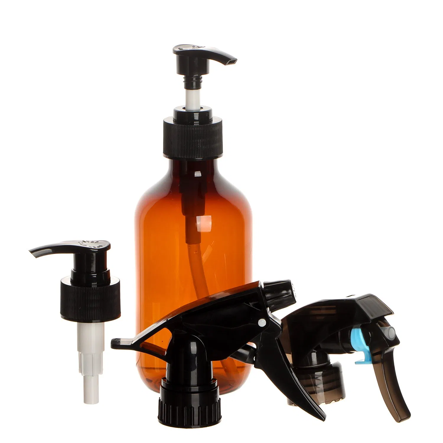 Empty Shampoo Lotion Bottle 500ml Amber Green Pet Plastic Toner Lotion Bottle