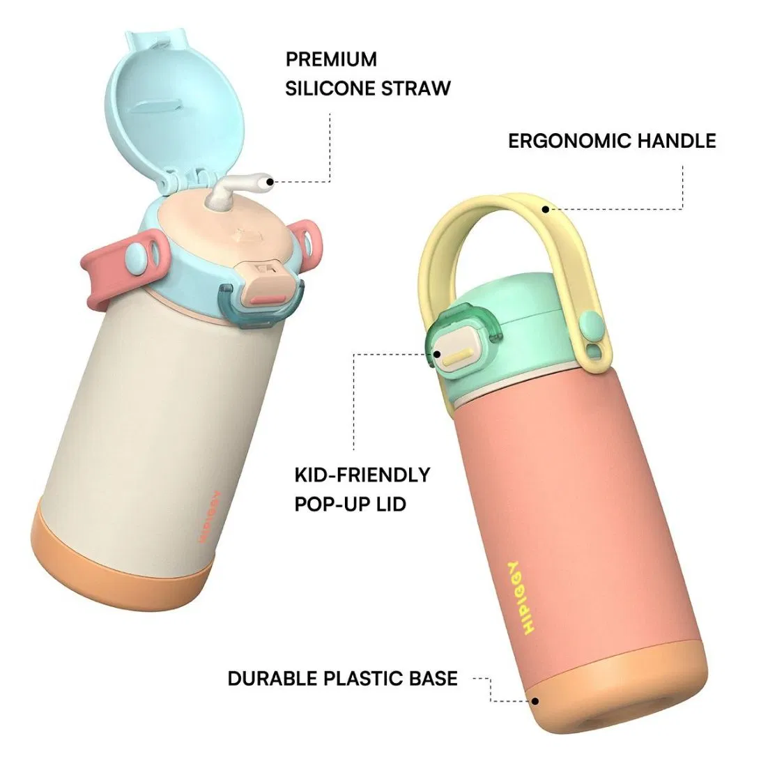 Premium Reusable Plastic Cup Stainless Steel Kids Water Bottle