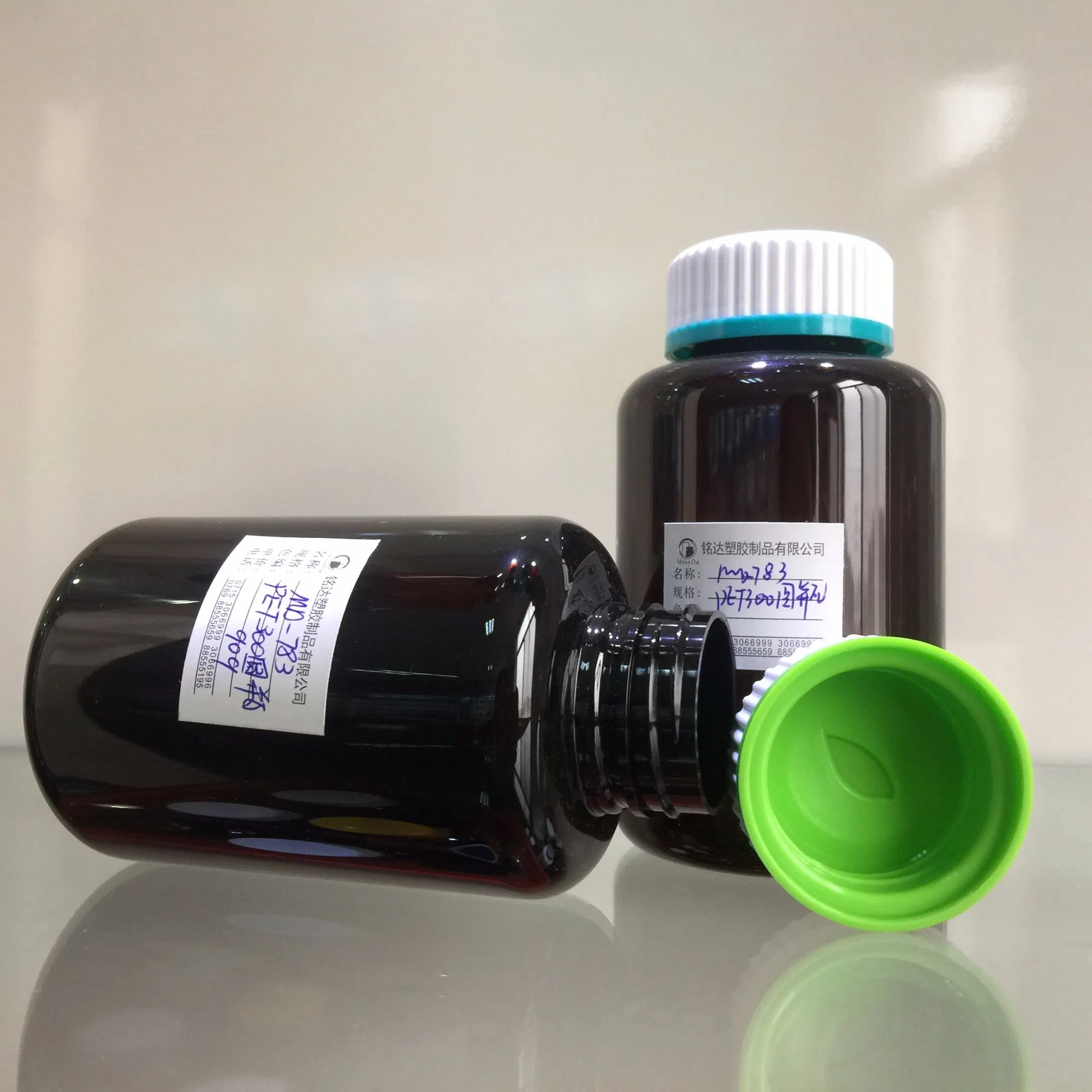 Manufacture MD-080 300cc Pet/HDPE Food Grade Plastic Bottle Medicine Tablet Jar Packaging