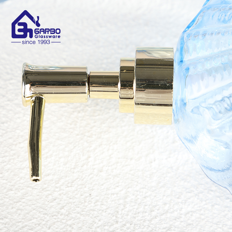 Spray Colored 500ml Snails Shaped Glass Hand Wash Glass Bottle with Plastic Pump