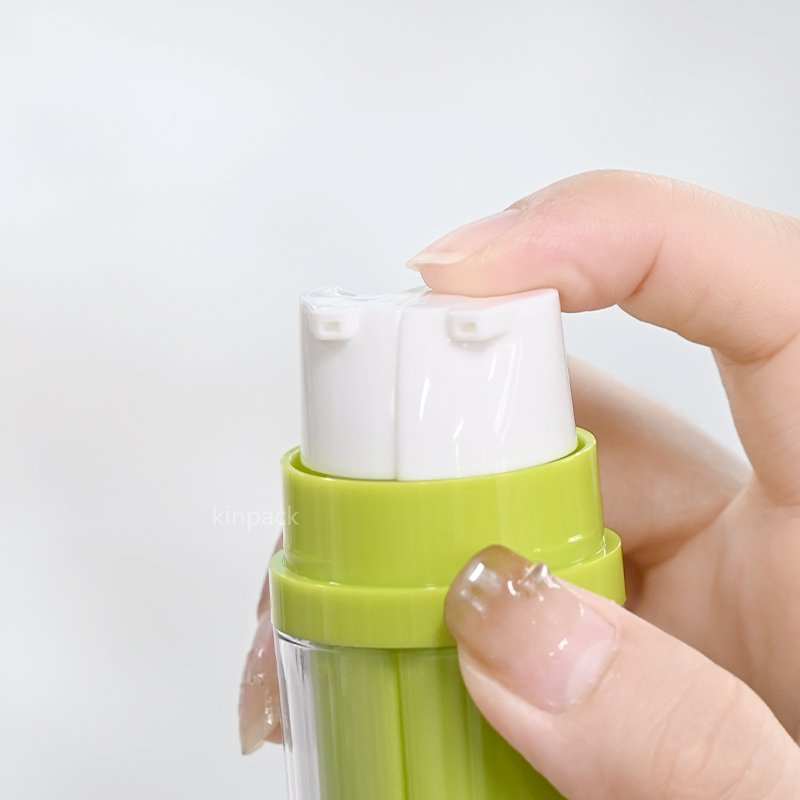 New 20ml*2 30ml*2 Empty Double Tube Dual Chamber 2 in 1 Lotion Pump Bottle Plastic Cosmetic Shampoo Pump Bottle