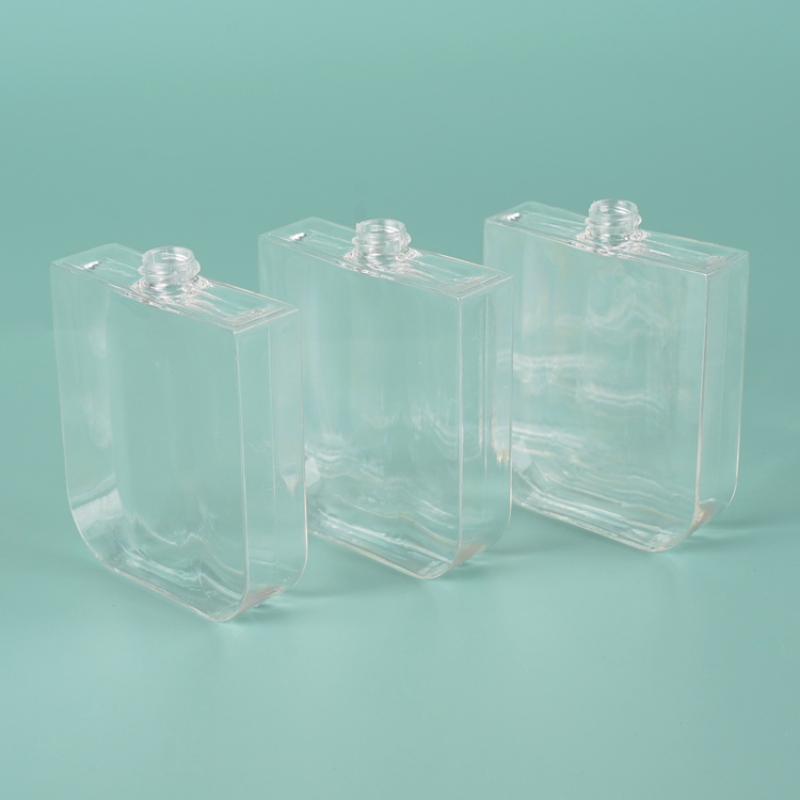 Recyclable 38ml Transparent Perfume Small Sample Plastic Spray Bottle with Silicone Holder