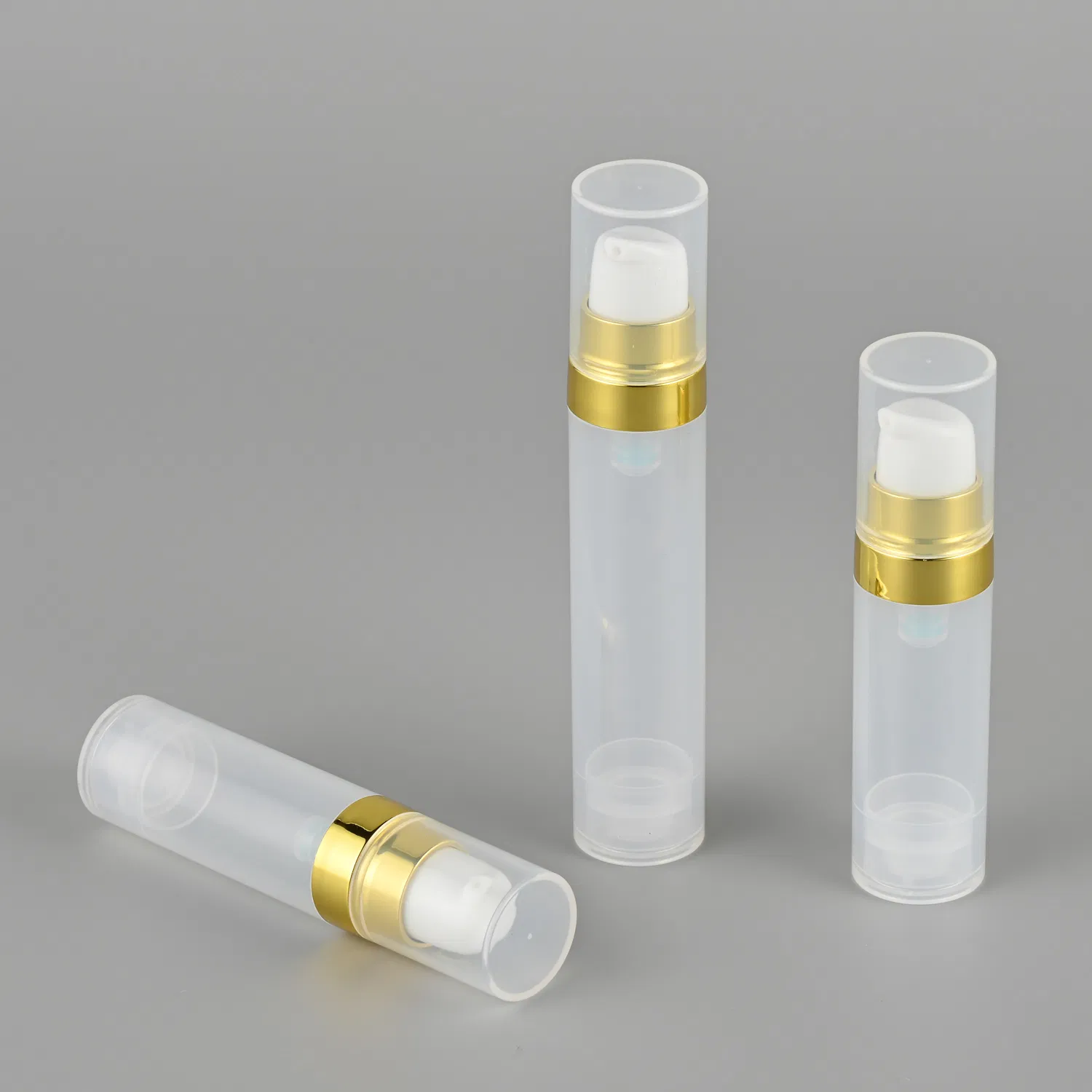 Recyclable 15ml 30ml 50ml PP Plastic Luxury Airless Serum Bottle Cosmetic Packaging Airless Pump Bottles Cream Pump Bottle