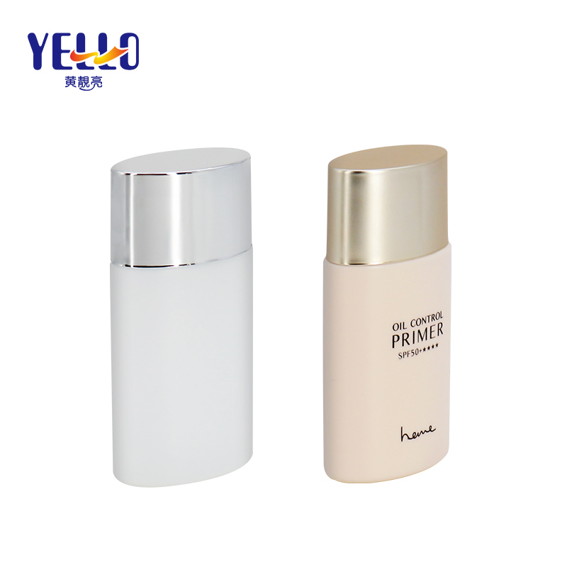 Empty Logo Printing 25ml 35ml Cosmetic Plastic PE Packaging Pink White Sunscreen Cream Squeeze Bottle
