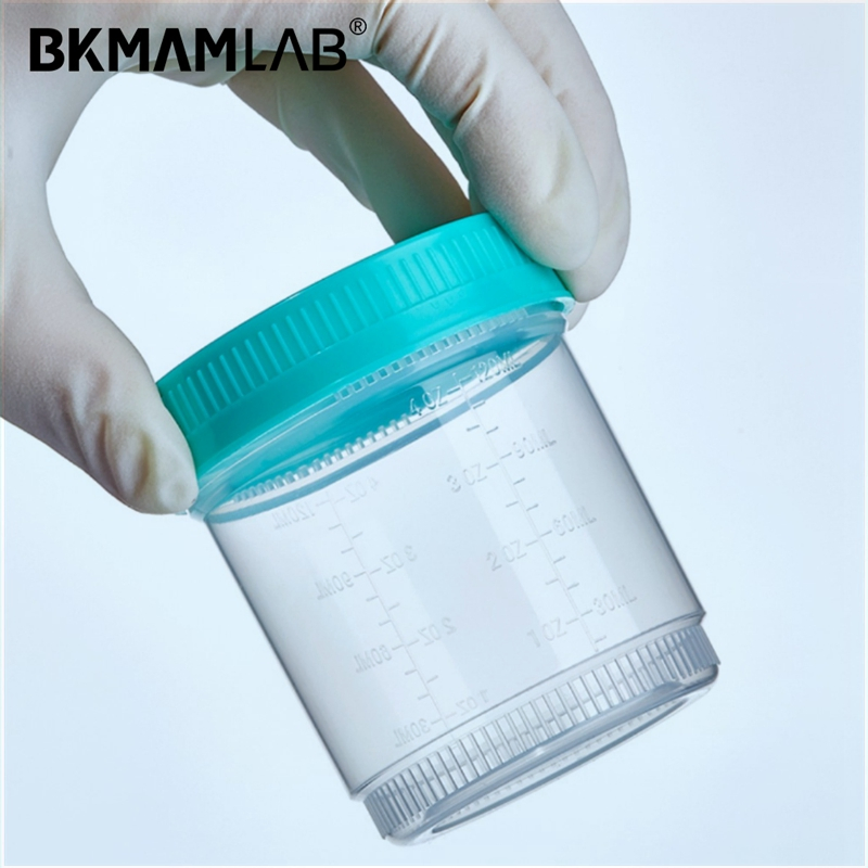 PP Plastic Sample Container Bottle with Screw Cap Leakproof Sterile Urine Cup