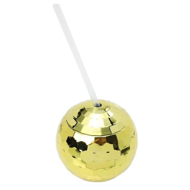 Wholesale Round Colored Electroplated Disco Glitter Ball Plastic Water Bottle