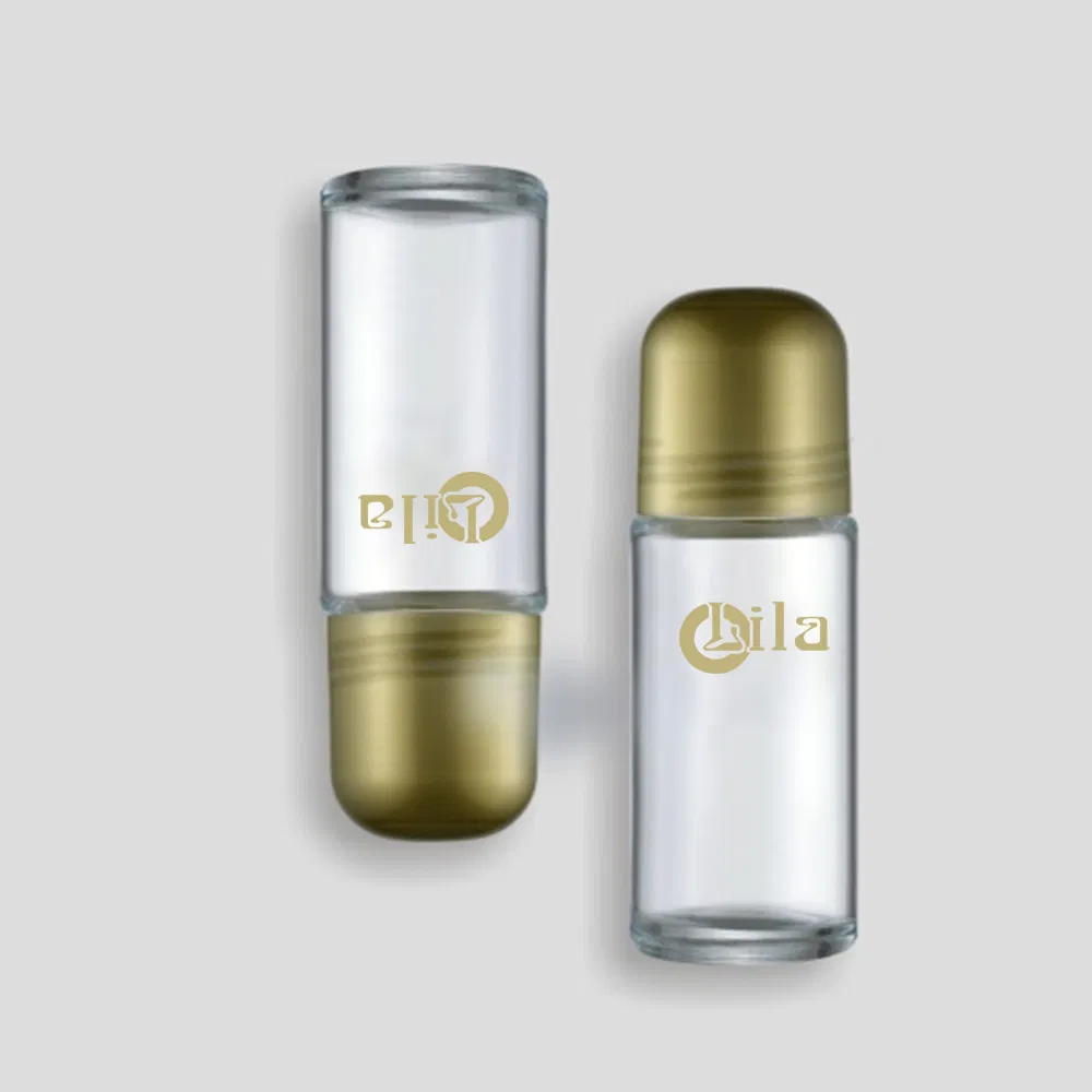 Round Wholesale Cosmetic Packaging Bottles Roller Bottle Roll on Bottle 50ml Roller Bottle with Plastic Roll on Ball
