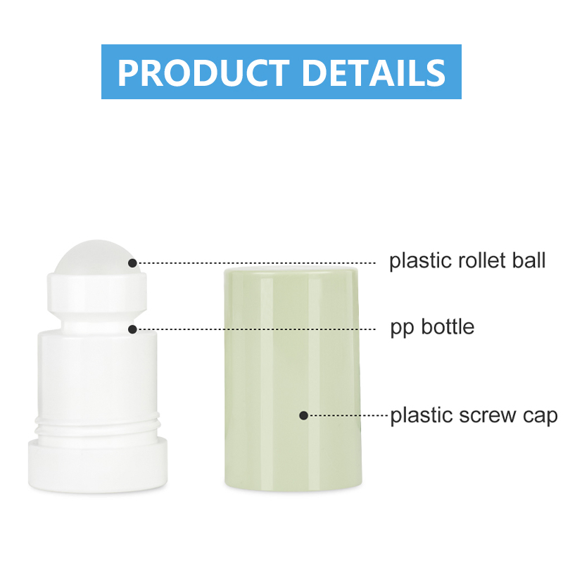 60ml Leakproof Plastic Roll on Bottle for Outdoor Sports with Secure Seal