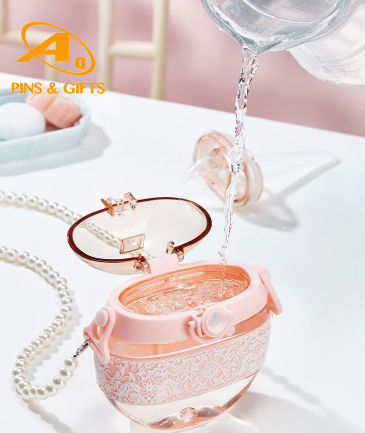 Creative Plastic Popsicle Juice Drinking Motivational Time Marker Sticker Cup Kawaii Biscuits Reusable Jug Leakproof Drink with Straws Water Bottle