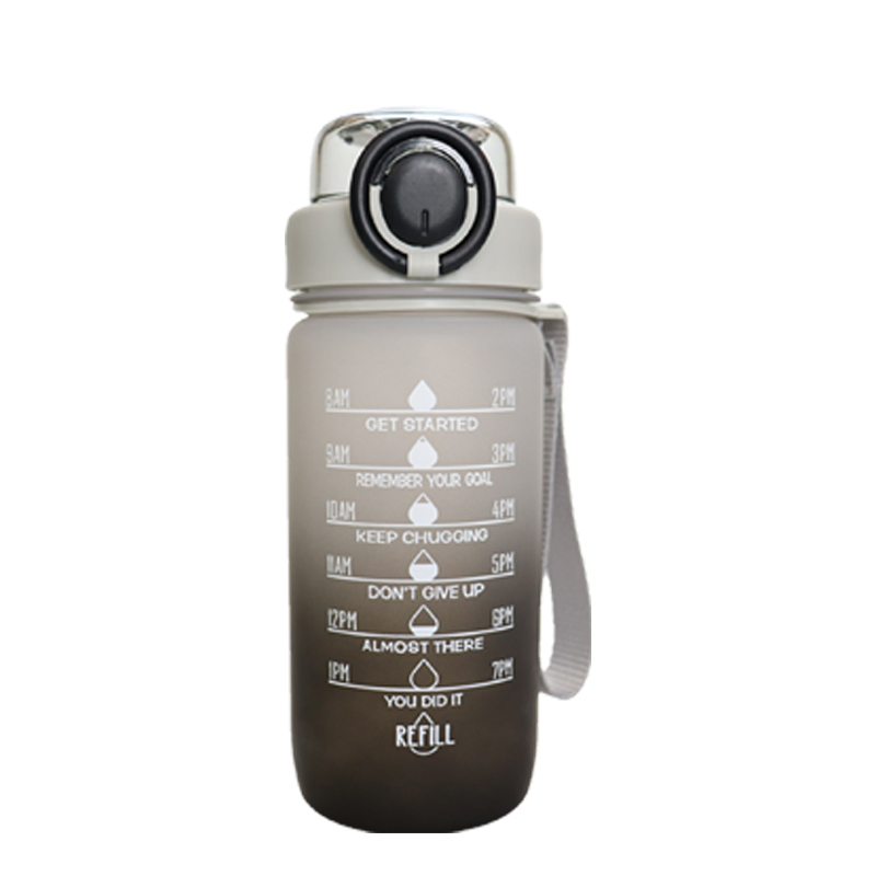 New Design Hot Outdoor 30oz 600ml Leakproof Plastic Tritan Motivational Drinking Water Bottle
