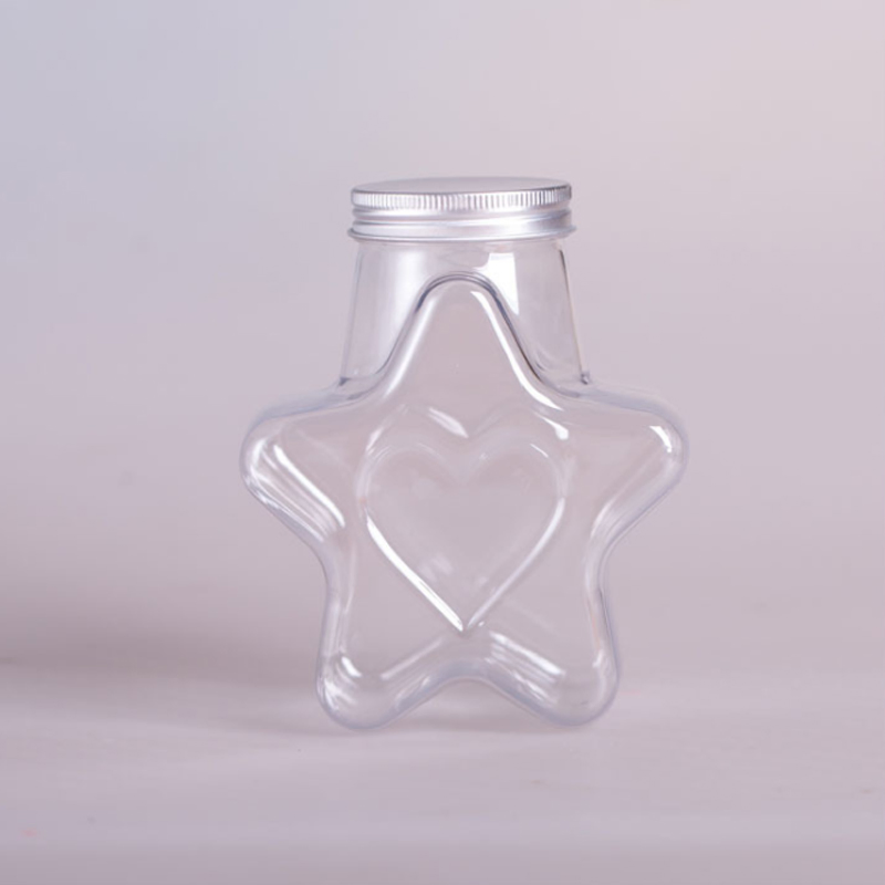 Unique Shape 350ml Star Shape Plastic Juice Bottle