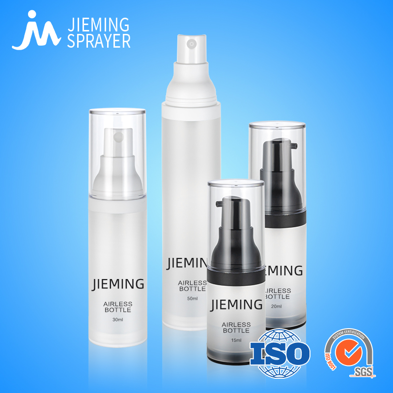 Cylindrical Cosmetic 15ml 20ml 30ml 50ml Plastic PP Vacuum Airless Bottle Round Edge Shape for Skincare Cream Serum Lotion